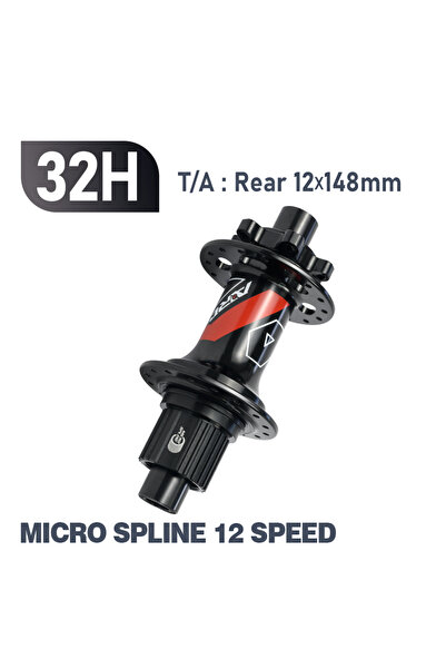 Choice محور تعزيز ARC خلفي MS 12V 32H 4 محامل محور MTB 6 مخالب 3 أسنان 15x110...