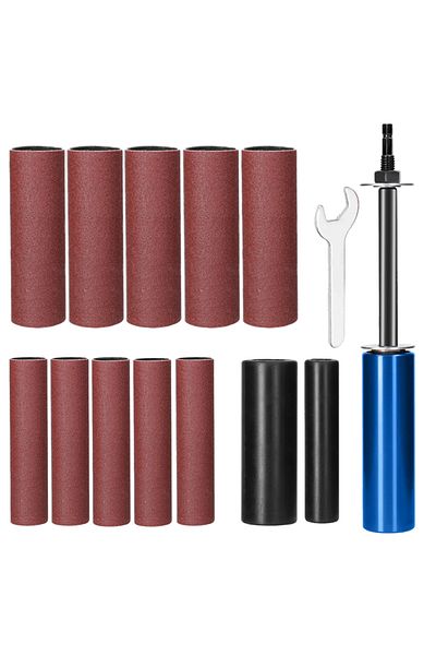 Choice Blue Sanding Rod Sanding Wood Metal Plastic Glass Stone Mini Belt Sander Electric Drill Attachment L
