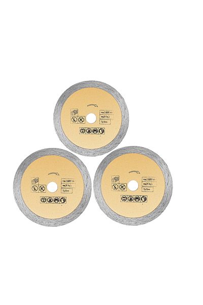 SI FANG 10mm Toothless 75mm 3pcs 3 Inche Diamond Saw Blade 75mm Stone Cutting Disc Mini Toothless Cut Off W