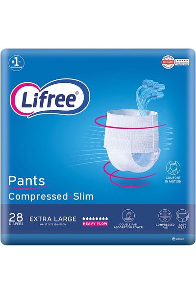Lifree Lifree Adult Culotte Diaper Pants, Thin, Extra Large, Jumbo Pack, 28 Count