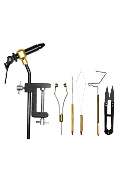 Choice مجموعة أدوات ربط الذباب المكونة من 6 قطع/5 قطع: ملزمة ربط الذباب وحامل...