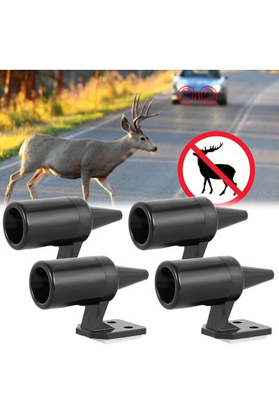 Choice 8/4Pc Anti Collision Siren Deer Repeller Wildlife Repel Warn Device for Vehicle Field Drive Anima...