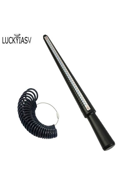 Choice Black One Set Jewellery Tools Ring Size Mandrel Stick Finger Gauge Ring Sizer Measuring Jewelry Tool