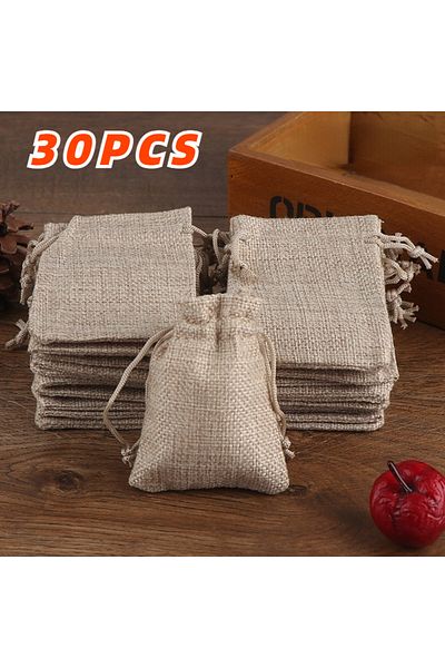 Choice 7x9cm-2.7x3.5in 30pcs 30pcs 13x18/10x15/9x12/7x9cm Drawstring Burlap Bag Jute Gift Diy Wedding Favor