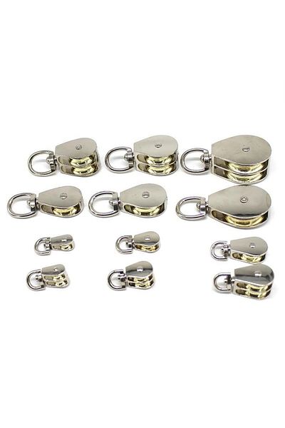 Choice Metal Sheave Zinc Alloy Fixed Pulley Crown Block and Tackle Lifting Wheel Mini Single/Double Pull...