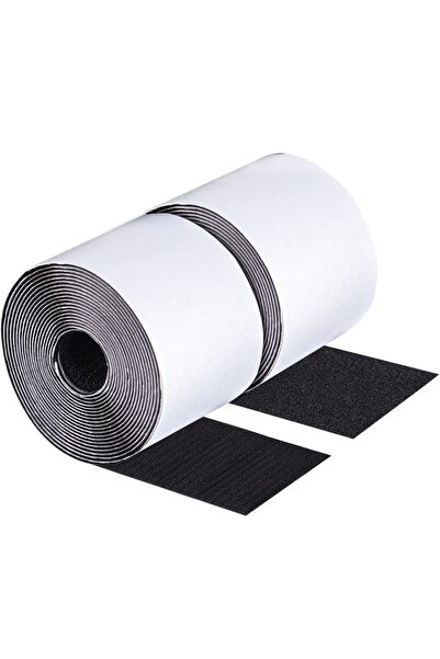 Choice1 شريط لاصق قوي بطول متر واحد، أسود، 50 مم، متر واحد/زوج، بخطاف وحلقة، ...