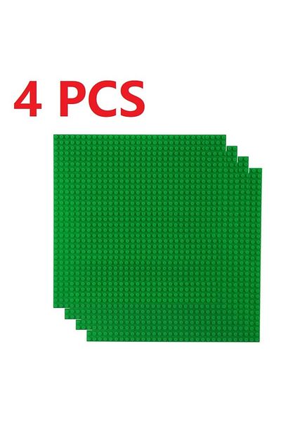 Haifeng 4pcs 32x32 Green 4pcs Base Plates 32x32 16x32 Dots Classic Baseplates Blocks Plastic Building Bricks