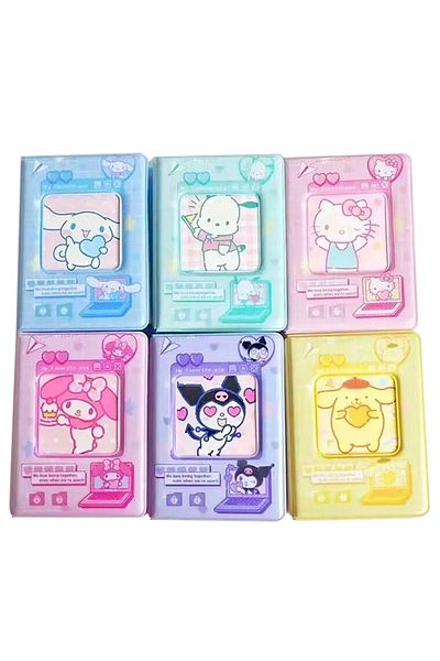 Choice 6pcs 3-inch Hello Kitty Sanrio Photo Album Card Kawaii Storage Photo Album Cute Card Storage Holder