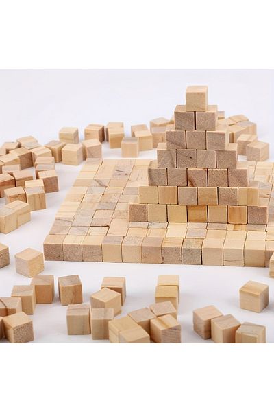 Choice 400 pieces/200 pieces/100 pieces/50 pieces of small wooden cubes 1X1cm (0.4X0.4 inch) wooden cube...