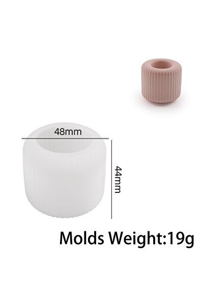 Choice1 04 قالب سيليكون لحامل الشموع المخطط الكلاسيكي DIY مصنوع يدويًا من قوا...