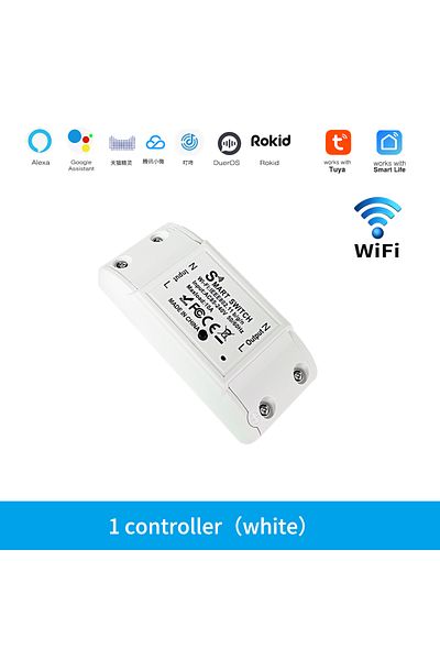 Choice White Tuya Wifi Smart Light Switch Universal Breaker Timer Smart Life App Wireless Remote Control Mo