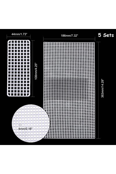 Choice Aech04-05715 10pcs 2 Sizes Plastic Mesh Canvas Bag Sheets Plastic Net Cover Diy Crafting Handbag Acc