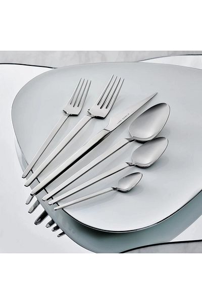 Karaca New Glacial 84-teilige Elegance Besteckset für 12 Personen