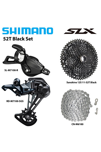 Choice 52T Black Set SHIMANO Deore SLX M7100 1X12S Groupset Shift Lever Rear ...