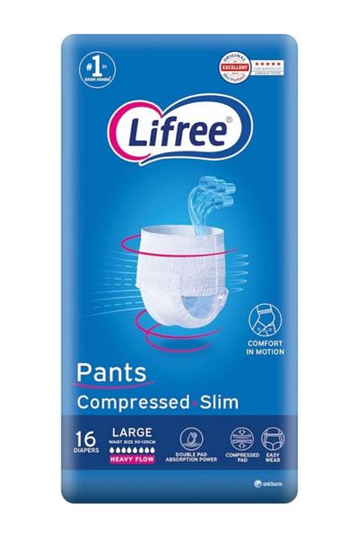 Lifree Lifree Adult Diapers Cloth Large 16 Pieces
