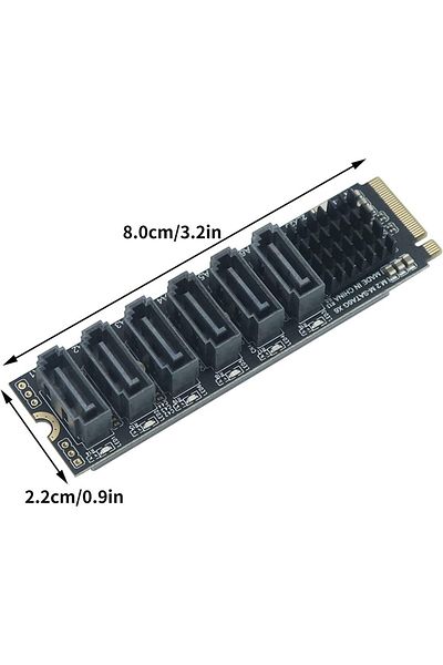 Choice محول M.2 Nvme Pci-e Pcie X4 X8 X16 إلى 6 منافذ 3.0 Sata بطاقة محول Riser Iii 6gb/s Chassis S