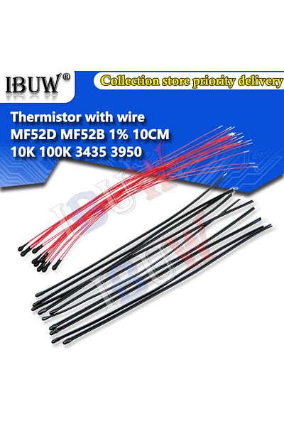 Choice MF52D 10K B3435 10PCS NTC Thermistor Thermal Resistor MF52B MF52D 10K 100K Probe strap wire B3950 B3