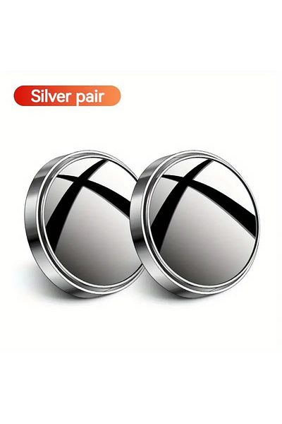 Choice Silver A Pair Of 360-degree Adjustable Wide-angle Blind Spot Mirrors, Reversing Mirrors, And Rearvie