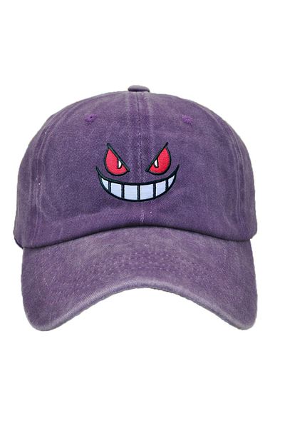 Choice A Anime Pokemon Gengar Baseball Caps Snapback Hats Adjustable Sports Caps Hip Hop Hats Trendy Embro.