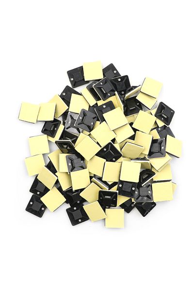 Choice 100pcs/lot Self-adhesive Cable Tie Base White Glue Type Positioning Plastic Self Adhesive Cable T...