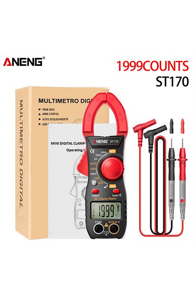 ANENG St170 Red(BOX) St170 Digital Clamp Meter 1999 Counts Digital Multimeter Ac/dc Voltage Tester C