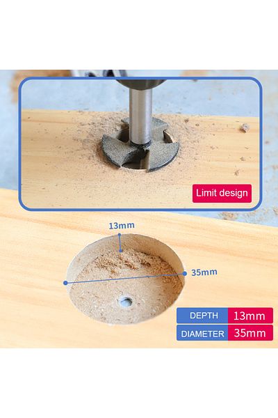 NIUXIANG 35cm Hole Saw New Diameter 35mm Adjustable Carbide Drill Bits Hinge Hole Opener Boring Bit Tipped Dr