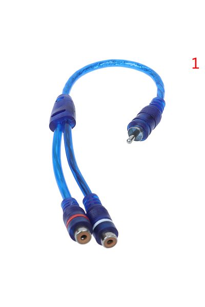 Choice 1male 2famale Car Mp3 Audio Rca Y Splitter Cable Adapter Cord Converter For Car Aux Amplifier