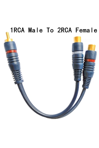 Choice كابل موزع صوت بطول 0.2 متر من 1 ذكر إلى 2 أنثى، سلك نحاسي، 2 RCA أنثى ...