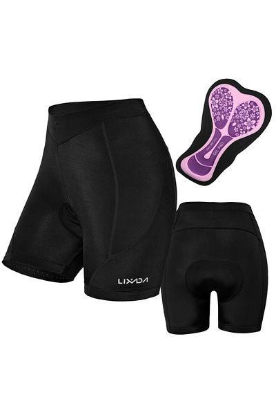 Choice M black Lixada Women Cycling Shorts 3D Foam Gel Padded Shockproof Mountain Racing Bike Shorts Breath