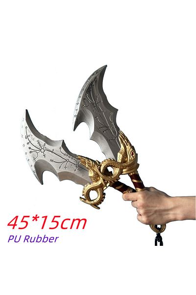 Choice قطعتان من فأس God Of War 4 Athena Blade Tomahawk بسلسلة من الفأس الدعائية لألعاب الأدوار الشبحية