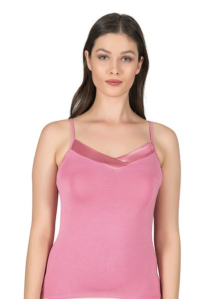 ÖZKAN underwear Özkan 2040 Women's Premium Fabric Viscose Satin Collar Flexible Comfortable Thin Strap Athlete