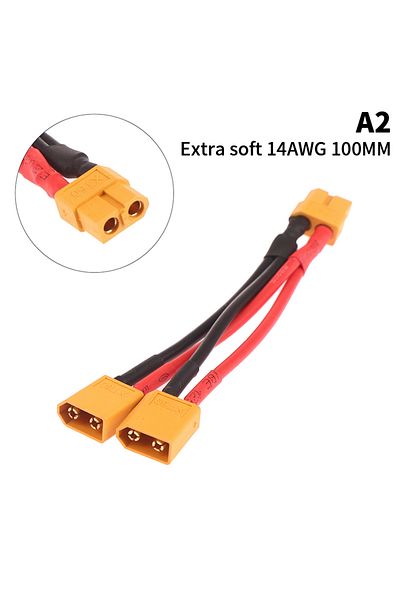 Choice 1 Female To 2 Male 1pc Xt60 Parallel Battery Connector Male/female Cable Dual Extension Y Splitter 1