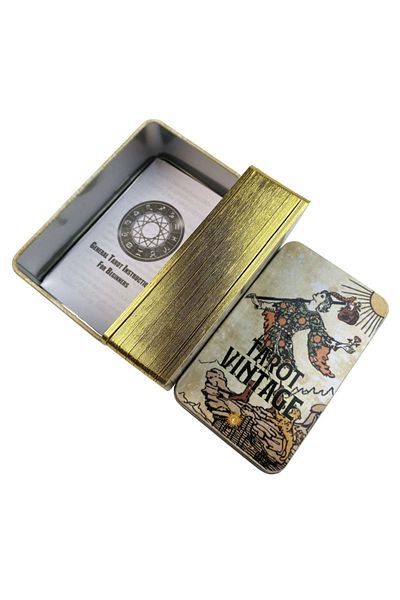 Choice Metal-box-tt229 Metal Box Gilded Tarot Vintage Cards Divination Deck With Paper Guidebook English Ve