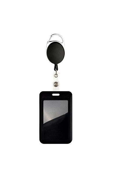 Choice Elliptical Id Holder Black Retractable Badge Reel With Name Card Badge Holder Medical Badge Reel For