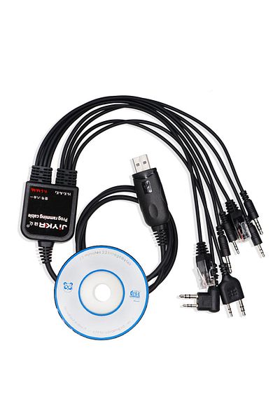 BAOFENG 8 in 1 USB Programming Cable for Baofeng Kenwood TYT QYT  Motorola AXU4100 Yaesu icom Walkie Talk...