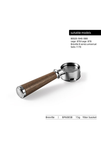 MHW-3BOMBER فلتر قهوة Breville 15 جرام بدون قاع 51/54/58 مم من الفولاذ المقاوم للصدأ لـ De