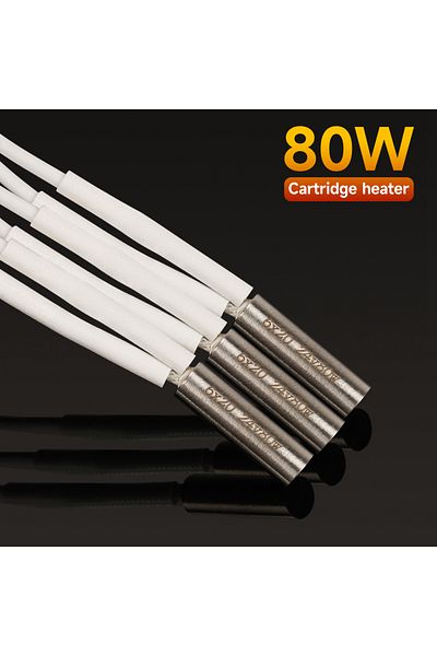 Choice 1pc 24v 80w Kingroon 24v 80w Heater Cartridge 6*20mm 1m High Temperature Quick Heating Tube For E3d