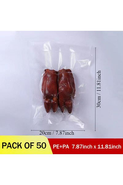 Choice 20x30cm 50pcs 50 Premium Vacuum Sealer Bags, Food Freshness And Storage, Reusable, Bpa-free Vacuum S