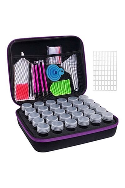Choice 30 Bottle With Tool 30/60 Round Bottles Storage Box 5d Diamond Painting Accessories Tools Container