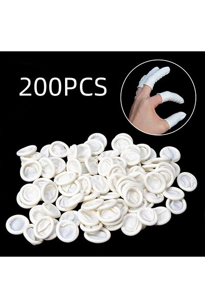 Choice 200 Pcs 200 Pcs Disposable Finger Cover Natural Rubber Gloves Non-slip Latex Finger Cots Fingertips