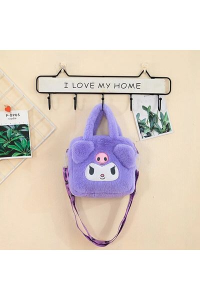 Choice Slo-009-bao-kuluomi Sanrio Plush Bag Kuromi Melody Hello Kitty Cartoon Portable Handbag Crossbody Co