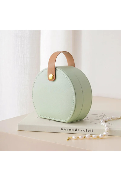 Choice منظم مجوهرات صغير باللون الأخضر، صناديق عرض مجوهرات للسفر، أقراط، قلاد...