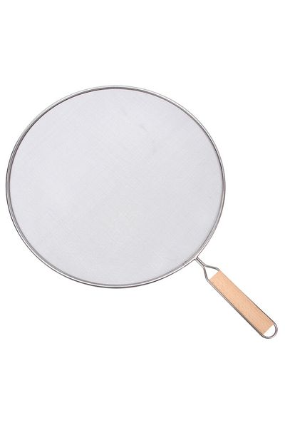 Choice Silver (33CM) Cooking Frying Stainless Steel Anti Splatter Guard Oil Net Grease Splatter Screen Pan