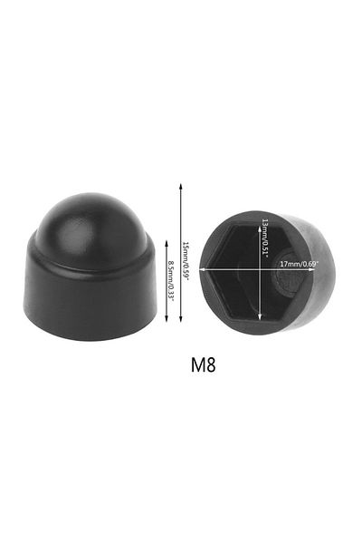 Choice 16 قطعة M8 4-16 قطعة غطاء حماية برغي باب السيارة القبة سداسي مكشوف من البلاستيك M6 M8 M10 M12 برغي