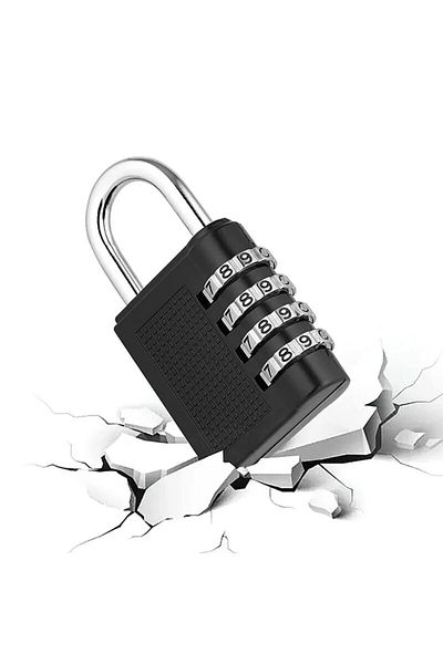 Choice Black 4 Digit Zinc Alloy Combination Lock Padlock Luggage Anti-theft Weatherproof Security Outdoor G