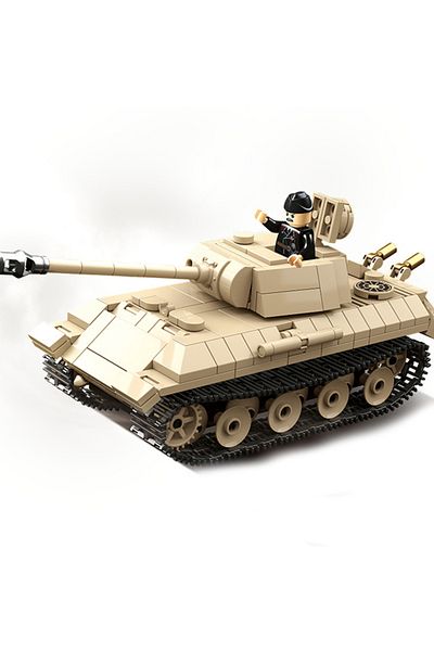 Choice No Box Military Challenger Leopard Panther Heavy Main Battle Tank Soldier Building Blocks Plastic Mo