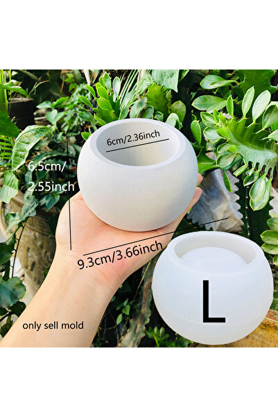 Choice قالب سيليكون دائري على شكل حرف L، وعاء زهور كروي، قالب شمعة أسمنتي على شكل كوب، قالب عصاري خرساني