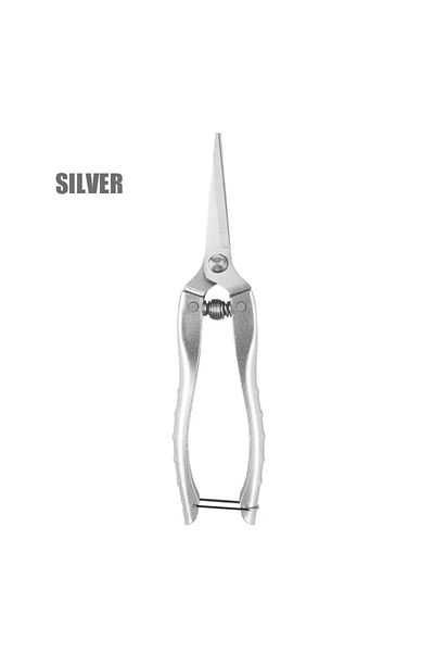 LIXIU Silver Stainless Steel Pruning Shears Gardening Tools Shears With Serrated Zinc Alloy Handle Fruit T