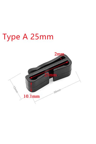 Choice Type A 25mm 10 Pcs/pack Quick Slip Keeper Buckle End Clip Slider Black For Molle Tactical Backpack A
