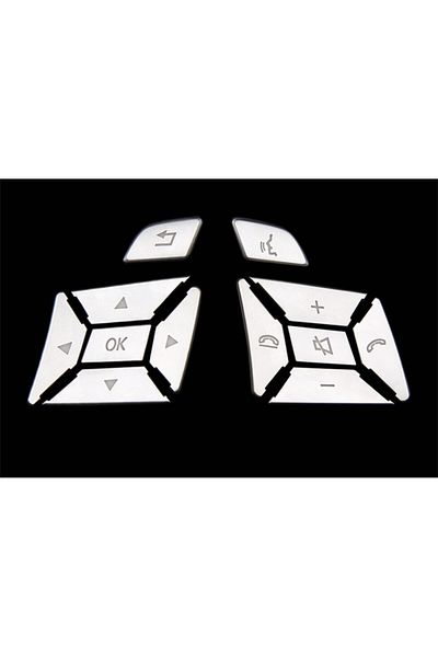 Choice Silver Steering Wheel Button Switch Trim Cover Sticker For Mercedes Benz A B C E ml Gl Cla Gla Glk S